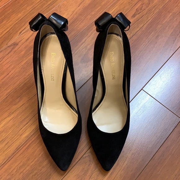 Enzo Angiolini Padilla Black Bow Heel Suede size 9 - Picture 4 of 6